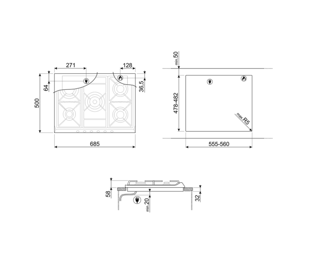 Smeg SR275XGH2 - 1385624 - zdjęcie 2